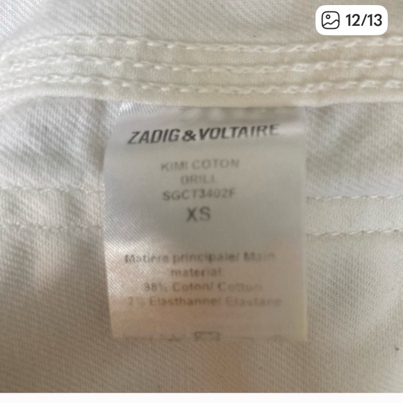 Zadig & Voltaire White Denim Jacket - Picture 10 of 10